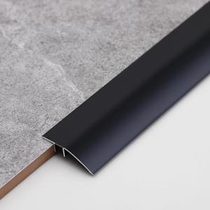 Gaahing Aluminum Floor Transition Threshold Strip, Bridge The Height Gap Between 0.2 to 0.5 inches for Doorway Ramp Tiles Laminate Planks (51.2in x 1.7in, Matte Black)