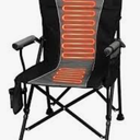 Heated Camping Chair with 3-Zone Heating & Massage - 20000mAh 12V Battery, 3 Heat Levels, 600lbs Capacity - Portable Folding Chair for Outdoor, Camping, Fishing (Black)