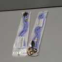 2 x Breakaway Lanyards for Keys ID Badges, Long Scrunchie Lanyard for Women, Teacher Neck Phone Keychain Lanyard (Lavender)