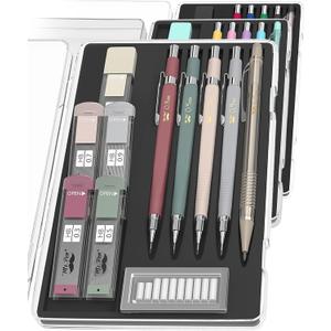Mr. Pen- Mechanical Pencil Set with Leads and Eraser Refills, 5 Sizes - 0.3, 0.5, 0.7, 0.9 and 2 Millimeters, for Drafting, Drawing and Sketching (Vintage)