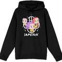 Kpop Demon Hunters Huntrx Excited Kawaii Men's Black Long Sleeve Hoodie (XXL)