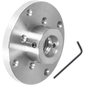 findmall 4 Inch Steel Wood Lathe Face Plate 1 Inch x 8TPI Threaded with Locking Set Screw for Wood Lathe Turning Reversing Lathes