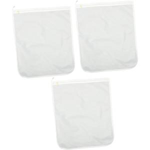 IMIKEYA 3pcs Laundry Mesh Bag Laundry Supplies Bra Mesh Wash Bags Fine Mesh Laundry Sorter Laundry Bags for Delicates Home Laundry Bag Dirty Polyester With Zipper White Hook up Travel