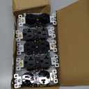 AIDA 20 Amps Outlets Duplex Electrical Receptacle Outlets, Electrical Outlet, 20Amp 125V Heavy-Duty Wall Outlet, Residential, 3-Wire, Self-Grounding, UL Listed, Side Wire (10 Pack, Black)