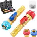 R134A R1234YF Valve Core Remover Tool, Air Conditioning Valve Core Remover Installer Tool Set for R134a R1234yf R22, High Low Pressure AC Valve Core Quick Remover Installer Tool (R134A/R1234YF)