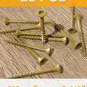#10 x 3-1/2 Inch Deck Screws - Set of 25 Tan Coated Carbon Steel Exterior Wood Screws with Star Drive for Decks, Fences, & Other Outdoor Projects | Rust-Resistant & Anti-Corrosion Screws by IMSCREWS
