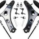 12Pcs Front End Suspension Kit Lower Control Arms for Subaru Forester 2014 2015 2016 2017 2018, Control Arm with Ball Joint Sway Bar Link Outer & Inner Tie Rod End Boots K622856 K622857
