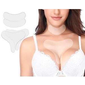 4 Pcs Neck Wrinkle Patches  Silicone Pads for Chest & Dcollet,