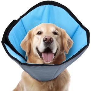 ipetstation Dog Cone Collar for Dogs After Surgery Extra Long, Adjustable Comfy Dog Elizabethan Pet Collar Cone for Large Dogs Anti-Lick Protective Wound Size XS