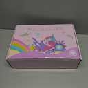 METROLLER Adjustable Kids Balance Roller Skates for Toddler Ages 3-6 Rainbow Unicorn Dinosaurs Illuminating Roller Skates for Girls Boys Ages 5-8 Three-Point Type Suitable for Beginners, S Little Kids(11-1)[6.8"--7.8"], Unicorn Rainbow