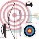 45" Youth Bow and Arrows Set for Kids 8-12 Teens Recurve Archery Beginner Gift Longbow Kit 9 Arrows, 4 Target Face Toy for Backyard Game Age 12-14 14-16 Black