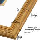 Americanflat 16x20 Picture Frame with Polished Plexiglass - Use as 11x14 Frame with Mat or Display 16x20 Photo Without Mat - Ornate Picture Frames for Wall Display - Gold