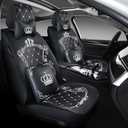Leather Car Seat Covers,Full Coverage Seat Covers,Universal Automotive Seat Covers for Cars,SUVs,Trucks and Sedans,Black White