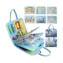 Montessori Busy Board for Toddlers  8-in-1 Marine Animal Activity Book with 26 Montessori Skills, Travel Toy for Airplane & Car  Educational Gift for Kids