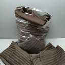 WDCOZY Velvet King Size Quilt Set - Chocolate Striped Soft Lightweight Bedspread, Dark Brown Neutral Ribbed Farmhouse Country Rustic Coverlet, Coffee Modern Bedding Warm Thin Comforter, 3 Pieces (King (104"x90"))