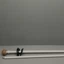 Exclusive Home Curtains Rope Knot 1" Curtain Rod and Coordinating Finial Set, Matte White, Adjustable 36"-72"
