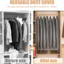 Kimmama Dress Bags for Gowns, Garment Bags for Hanging Clothes, Garment Protector Cover for Wedding Dress, Suit, Dance Costumes, Coat, PEVA, Grey, 23.6" x 43.3"