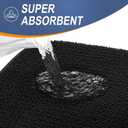 OLANLY Thick Memory Foam Bathroom Runner Rugs 70x24, Extra Soft Absorbent Long Bath Rug, Quick Dry Bath Mats, Non-Slip, Machine Washable Mat for Bathroom, Tub and Shower, Home Decor Accessories, Black
