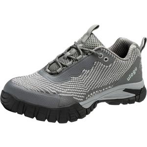 ulogu Women's Waterproof Hiking Shoes Lightweight Non-Slip Comfy All Day Walking Work Sneakers 7.5