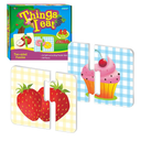 48 Food Matching Puzzles with Error-Correction Mechanism Pre-Primer in 2 Pieces, Perfect for Preschool Learning (24 Blocks Double Sided)