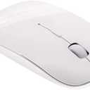 Tsmine Bluetooth Wireless Mouse - Slim Rechargeable, Noiseless Click & 3 Adjustable DPI Levels for Laptop, Tablet, iMac, MacBook Air - White