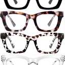 CCVOO Stylish Reading Glasses for Women, Stylish Eyeglasses, Blue Light Readers, Cheaters, +0.5