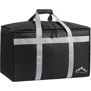 Himal Outdoors Insulated Food Delivery Bag XXXL-23Wx15Hx14D inches Premium Insulated Grocery Bag for HOT/COLD Food Delivery, Fit for Uber Eats, Doordash, Commercial Catering Transportation (Black)