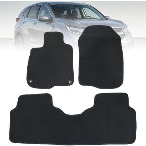 Mythoria All-Weather Car Floor Mats Fit for Honda CRV CR-V 2017 2018 2019 2020 2021 2022, Custom Fit Anti-Slip Velour Carpet Floor Liners Full Set, Black