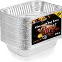 Silver Knight 9x13 Aluminum Pans Disposable Foil Pans (30-Pack), Half Size Deep Steam Table Pans Extra Thick for Baking, Cooking, Roasting, Heating