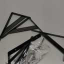 Heavy Duty Shelf Brackets 6 Packs, Eau L Corner Brace Black 4 X 6 Inch 90 Degree Floating Shelves, Tripod Triangle Shelf Brackets for Floating Wood Shelves (150*95)