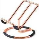 ZIGMA MOBILES 360 Rotatable Mobile Phone Stand Folding Cell Phone Stand, Fully Adjustable Foldable Desktop Phone Holder Compatible with Phone 16 15 14 13 12 11 Pro Xs All Phones (Rose Gold, Hallow)