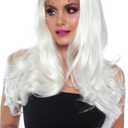 Leg Avenue Women's Wavy Long Wig (White)
