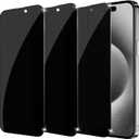 sorlnern 3-Pack for Privacy Screen Protector for iPhone 15/15 Pro, Sensor Protection, Anti Spy Private Tempered Glass Film, Touch Sensitive, Bubble-Free, 9H Hardness Screen Protection 6.1 Inch