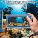Underwater Snorkeling Diving Phone Case, Universal Waterproof Phone Case for iPhone 17/16/15/14/13/12/11Pro Max/XR/XS/X for Samsung Galaxy S24/S23/S22/S21,Scuba Underwater Photo Video Housing(Blue)
