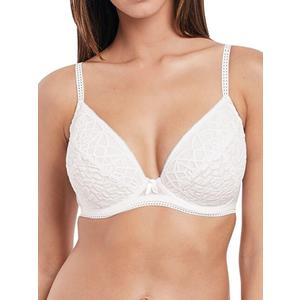 Freya Womens Soiree Lace Padded Plunge Bra (36G, White) Freya Womens Soiree Lace Padded Plunge Bra (36G, White)