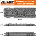 ALL-TOP Traction Boards with Build-in Jack Base, 2PCS Recovery Boards for Overlanding (4th Gen, Gray)