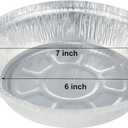 Waytiffer 60 Pack Aluminum Pans 7 Round Disposable Foil Pans With Lids -Small Aluminum Pans,7 Inch Disposable Aluminum Tin for Roasting Baking Cooking
