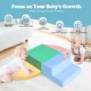 Climbing Toys for Toddlers 1-3, Foam Climb Blocks for Baby4-Piece Baby Climbing Crawling Toys Soft Foam Blocks Activity Play Set (4-Piece)