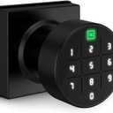 GeekTale Smart Keypad Door Lock, Electronic Digital Door Lock with Code, Smart Door Knob with Keypad, Black