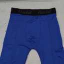 Runhit Youth Boys' Compression Shorts,Boys Performance Athletic Base Layers Underwear Sports Shorts Side Pocket (Medium, Blue)
