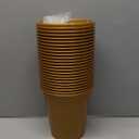 Layhit 24 Pcs Plastic Ice Buckets for Parties 3 Liters Wine Bucket Portable Ice Holder Disposable Wine Cooler for Party Wedding Party Beverages Champagne Soda and Beer (Gold)