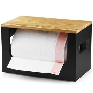 YCXNBHH Trash Bag Dispenser,Wood Garbage Bag Dispenser,Stackable Trash Bag Holder,Under Sink for Kitchen, Pantry, Laundry Room, Cabinet Organizer and Storage