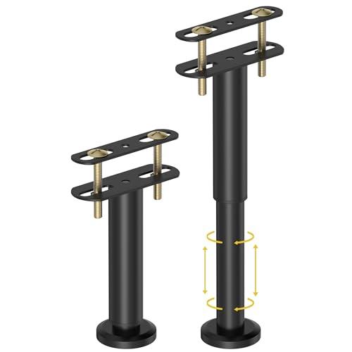 Wlrrcwdttc 2 Pcs Adjustable Height Bed Support Legs 5.9-10.5 inch, Bed Frame Center Support Legs for Bed Frame/Bed Center Slat/Furniture,Heavy Duty Metal Bed Replacement Legs Bed Slats Support Legs