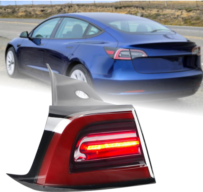 3Pin Tail Light Assembly Fit for Tesla Model 3 2017-2023 - Right Passenger Side Tail Lamp - Replace