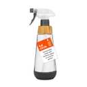 Full Circle Bottle Service-Refillable Glass Spray Bottle for Cleaning -Versatile Stream & Mist Options, Bamboo, Silicone Boot- Ideal for Non-Toxic Solutions & Plant Care, 16oz, Gray