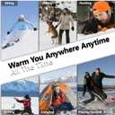 Hand Warmers Rechargeable - 2 in 1 Electric Hand Warmers 4000mAh, Light Sleek Stylish, UL Certified, 3 Heat Settings,12 Hours Heat,Winter Warm Gifts for Men/Women Camping Hunting Outdoor Sports (Silver)