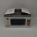 West Bend WBMW110S Microwave Oven 1000-Watts Compact with 6 Pre Cooking Settings, Time and Weight Defrost, Electronic Control Panel and Glass Turntable, Metallic