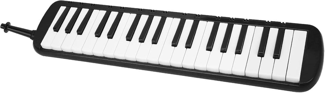 Beginner Professional Training Melodica with 37 Keys, Easy to Learn and Play, Suitable for Children and Adults, ABS Material (Black)
