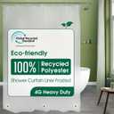 Bowery Home Eco-Friendly Recycled Polyester Shower Curtain Liner  Waterproof, Sustainable, Non-Toxic Shower Curtain Liner, with Rust-Proof Grommets, NOT Made in China - 72x72IN, 4G  Frosted