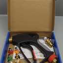 TOOLCY Pro Short Pressure Washer Gun 5000 PSI with 360 Swivel,3/8" Quick Connect Inlet, High Pressure Washer Gun with 1/4" Quick Connect Outlet, Includes 3/8" QC to M22-14mm Adapter & 5 Nozzle Tips